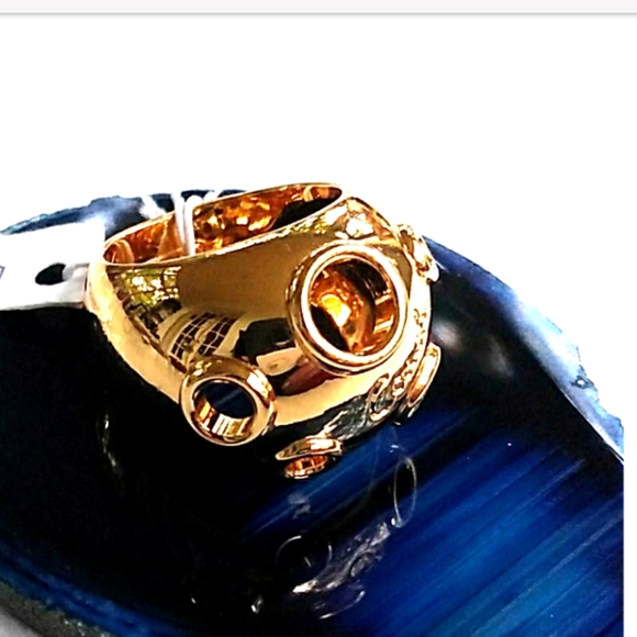 NWT Coach High Polished Gold Tone Dome Ring - Picture 15 of 16